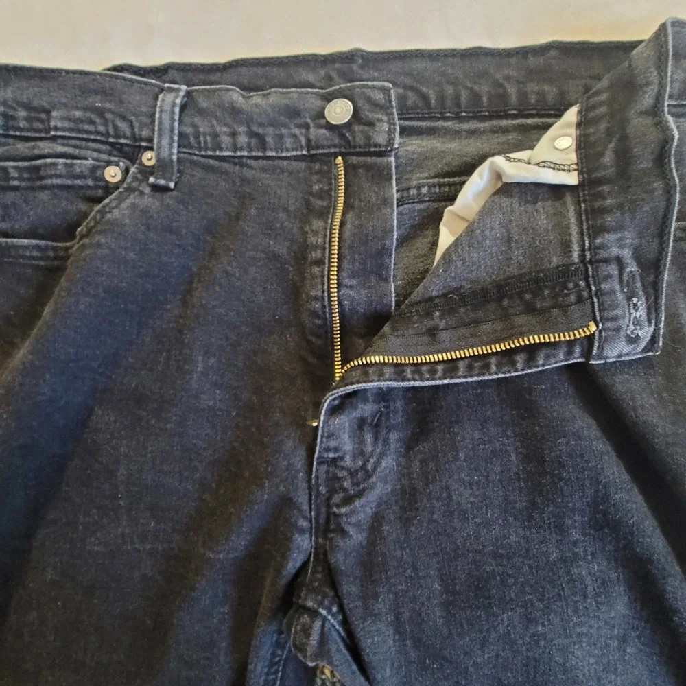 Levi's 541 Athletic Taper Jeans Mens 40x30 Black Stretch Denim Pants Big & Tall